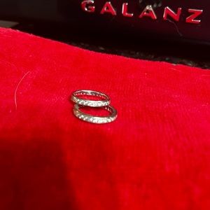 1 carat total weight 14k white gold diamond eternity band x 2